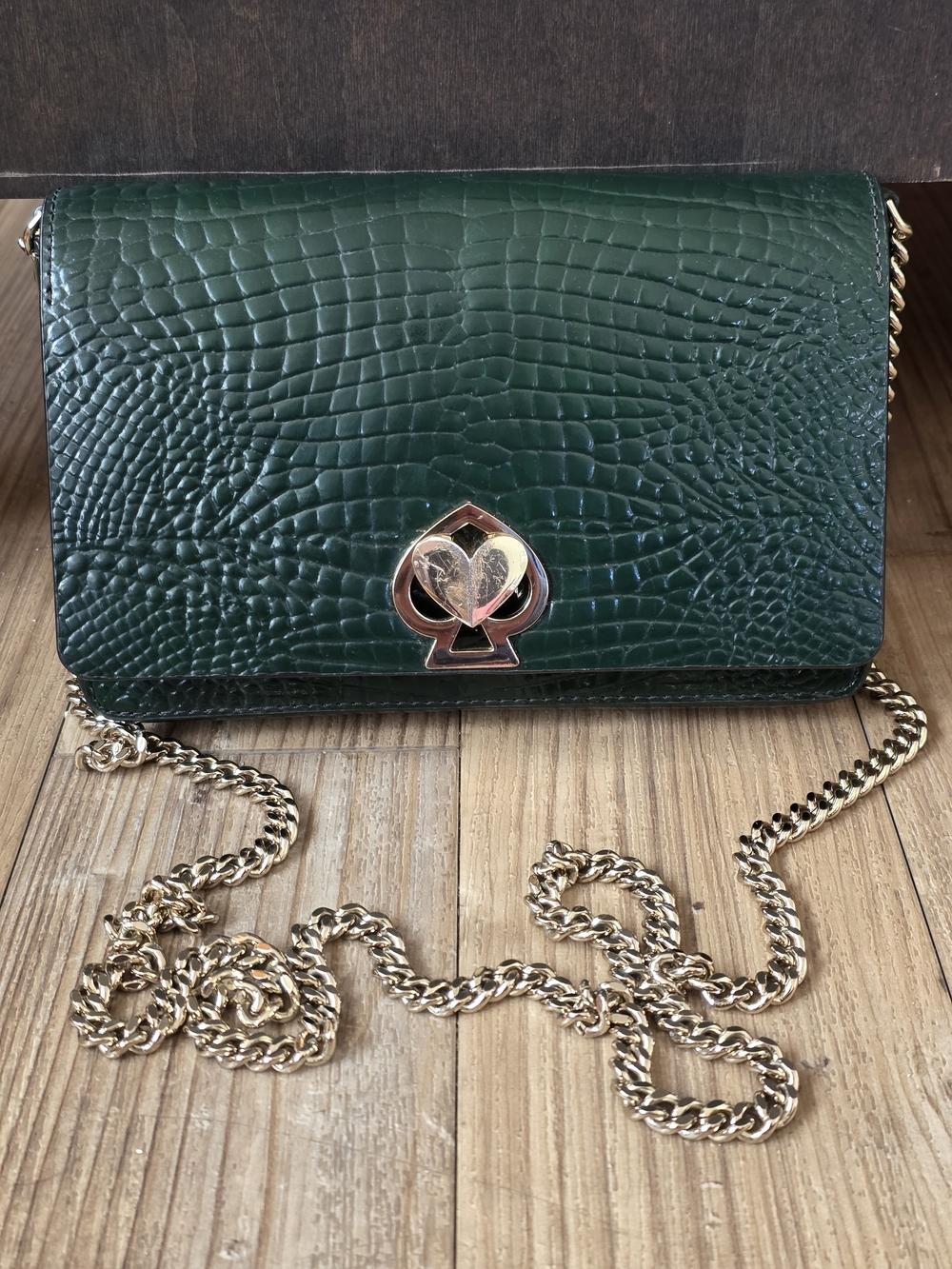 Kate Spade New York Nicola Twistlock Chain Deep Evergreen